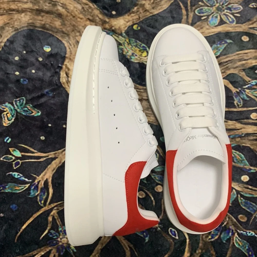 White and Red Women's Sneakers - Picture 5 of 5